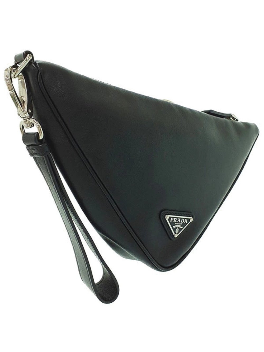 Prada Bag Triangle Clutch Black
